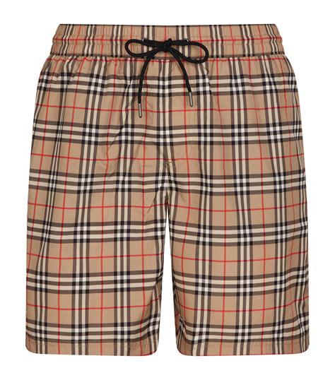 burberry swim shorts|Burberry check drawcord swim shorts.